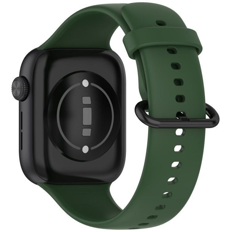 For Honor Watch 5 Solid Color Black Buckle Soft Silicone Watch Band