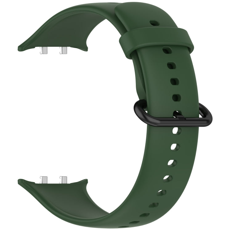 For Honor Watch 5 Solid Color Black Buckle Soft Silicone Watch Band