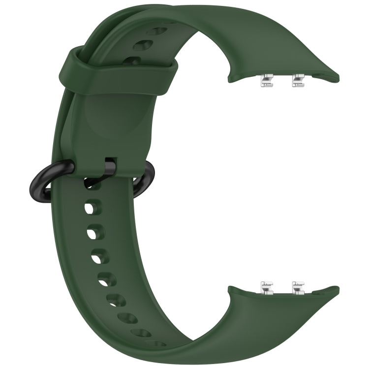 For Honor Watch 5 Solid Color Black Buckle Soft Silicone Watch Band