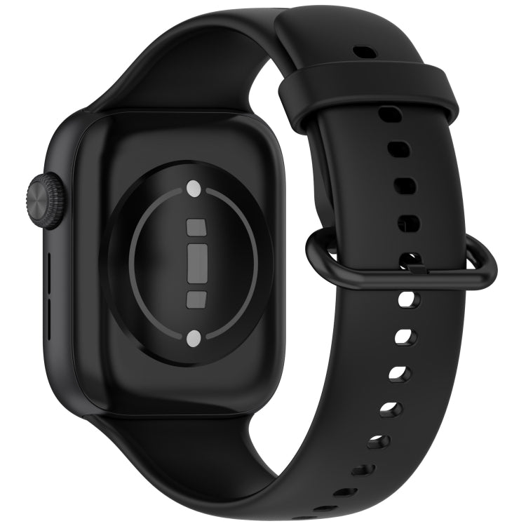 For Honor Watch 5 Solid Color Black Buckle Soft Silicone Watch Band