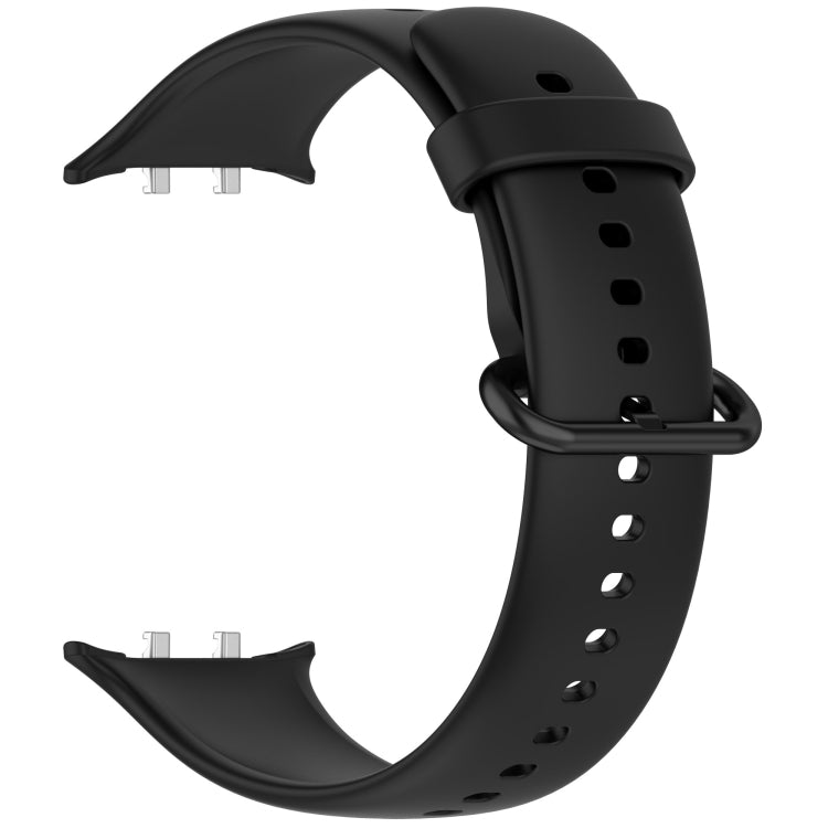 For Honor Watch 5 Solid Color Black Buckle Soft Silicone Watch Band