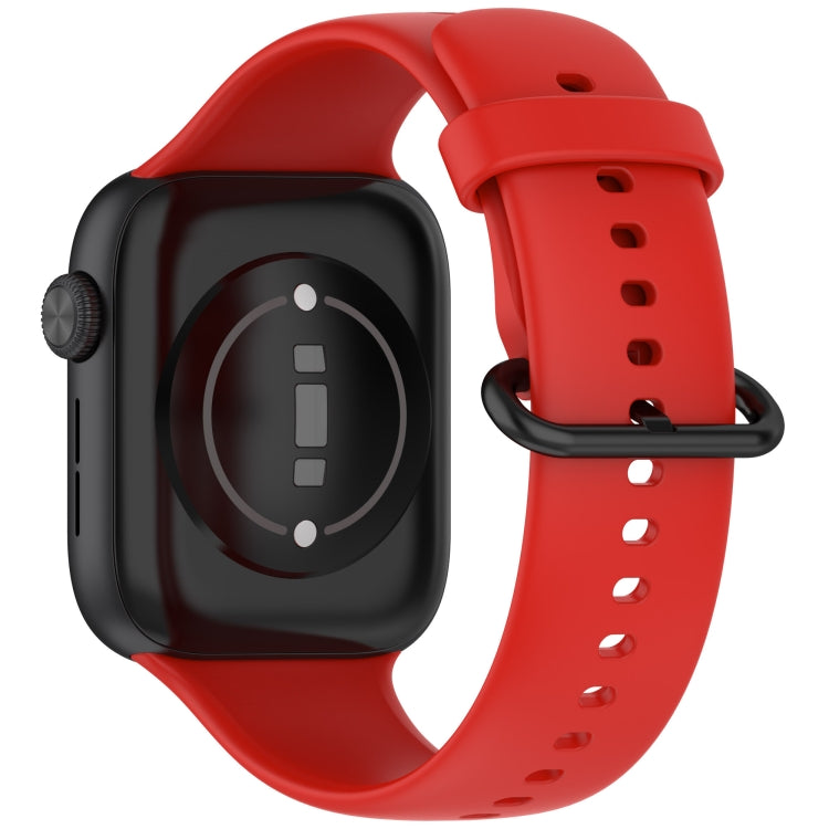 For Honor Watch 5 Solid Color Black Buckle Soft Silicone Watch Band