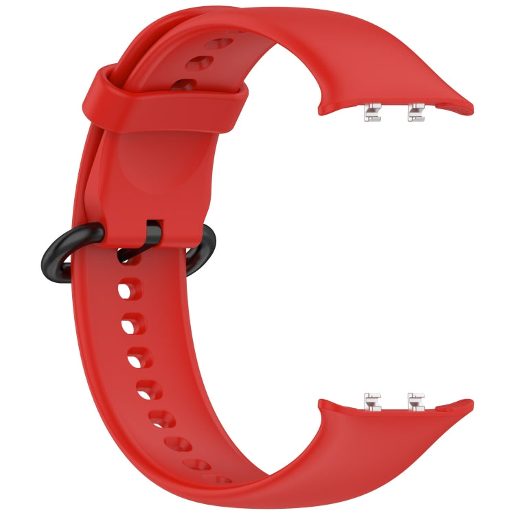 For Honor Watch 5 Solid Color Black Buckle Soft Silicone Watch Band