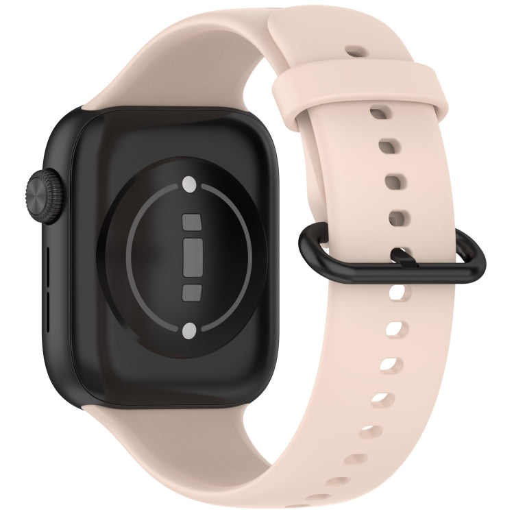 For Honor Watch 5 Solid Color Black Buckle Soft Silicone Watch Band