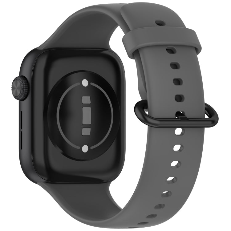 For Honor Watch 5 Solid Color Black Buckle Soft Silicone Watch Band