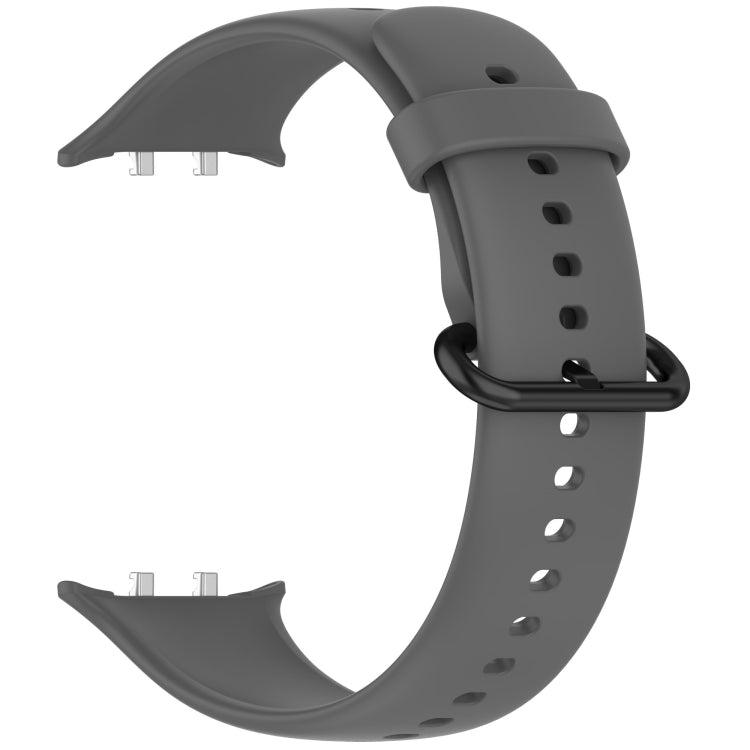 For Honor Watch 5 Solid Color Black Buckle Soft Silicone Watch Band