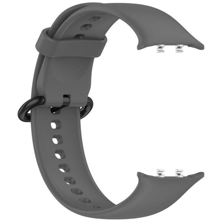 For Honor Watch 5 Solid Color Black Buckle Soft Silicone Watch Band
