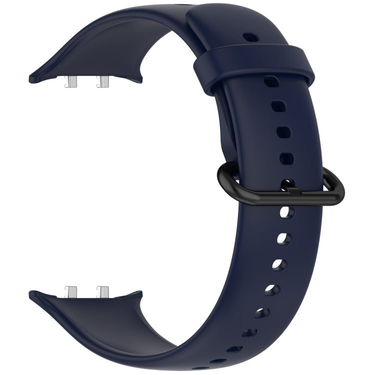 For Honor Watch 5 Solid Color Black Buckle Soft Silicone Watch Band