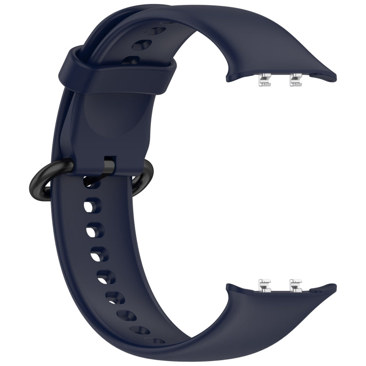 For Honor Watch 5 Solid Color Black Buckle Soft Silicone Watch Band