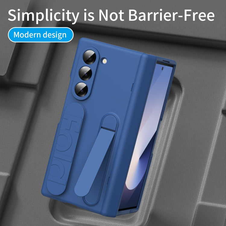 For Galaxy Z Fold5 5G Bazher Shell Film Integrated Holder Shockproof Phone Case
