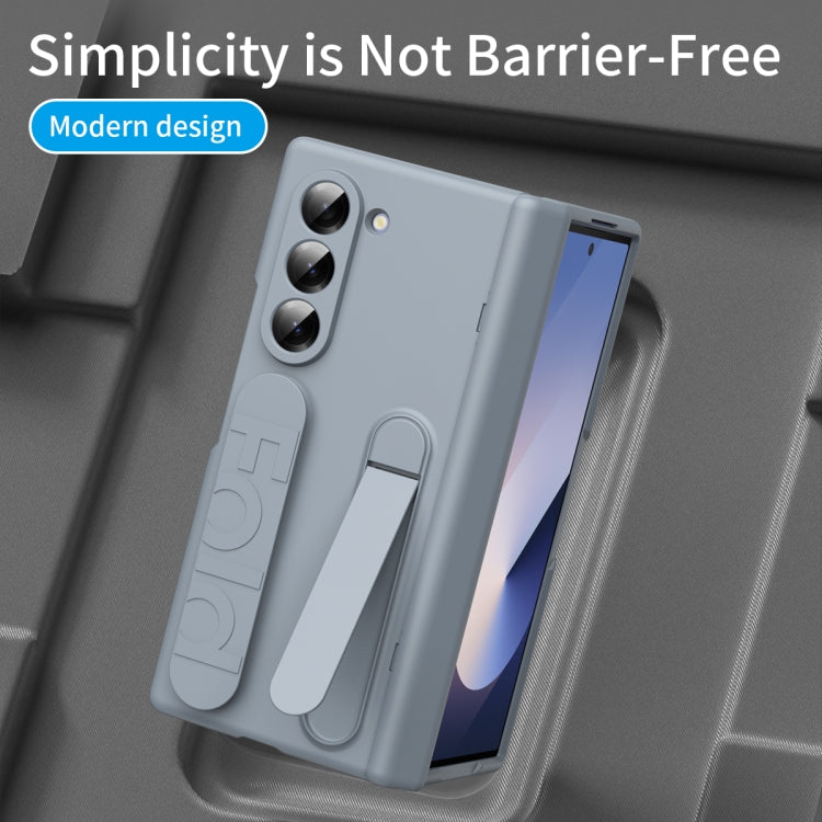 For Galaxy Z Fold5 5G Bazher Shell Film Integrated Holder Shockproof Phone Case
