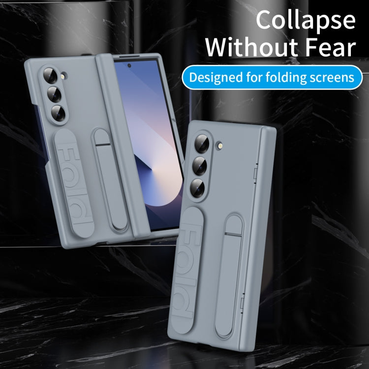 For Galaxy Z Fold5 5G Bazher Shell Film Integrated Holder Shockproof Phone Case