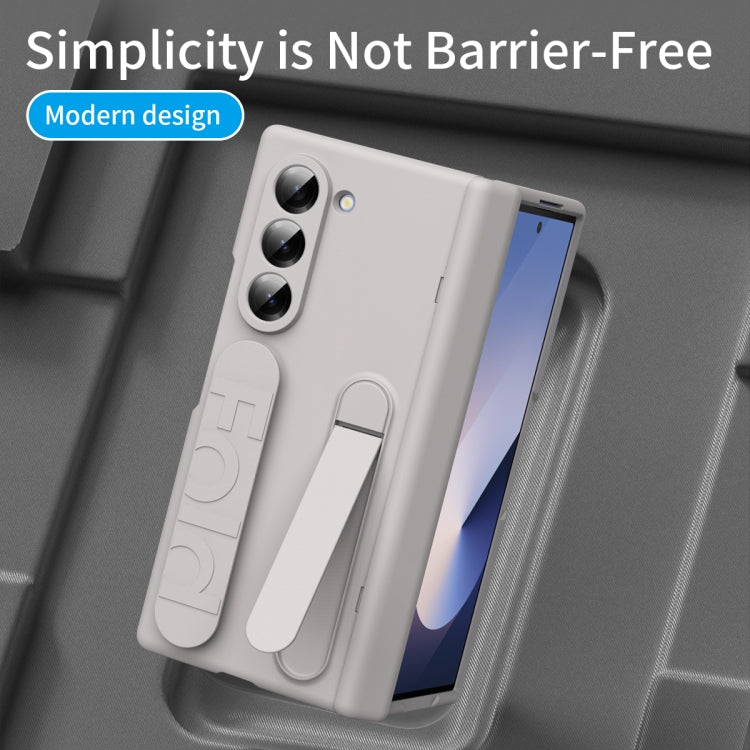 For Galaxy Z Fold5 5G Bazher Shell Film Integrated Holder Shockproof Phone Case