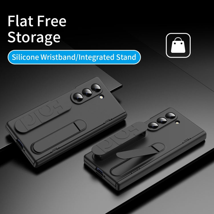 For Galaxy Z Fold5 5G Bazher Shell Film Integrated Holder Shockproof Phone Case