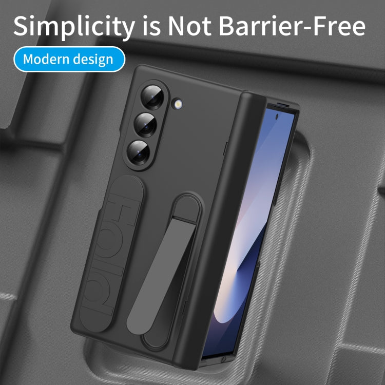 For Galaxy Z Fold5 5G Bazher Shell Film Integrated Holder Shockproof Phone Case