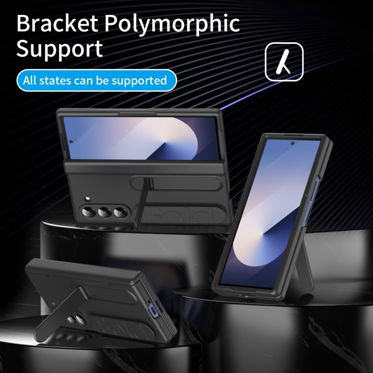 For Galaxy Z Fold5 5G Bazher Shell Film Integrated Holder Shockproof Phone Case