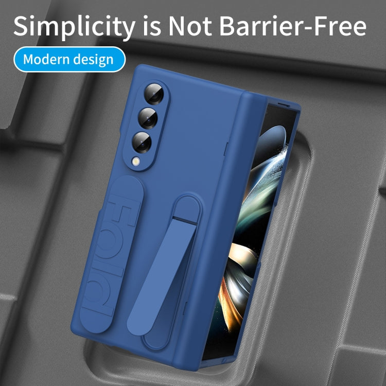 For Galaxy Z Fold4 Bazher Shell Film Integrated Holder Shockproof Phone Case