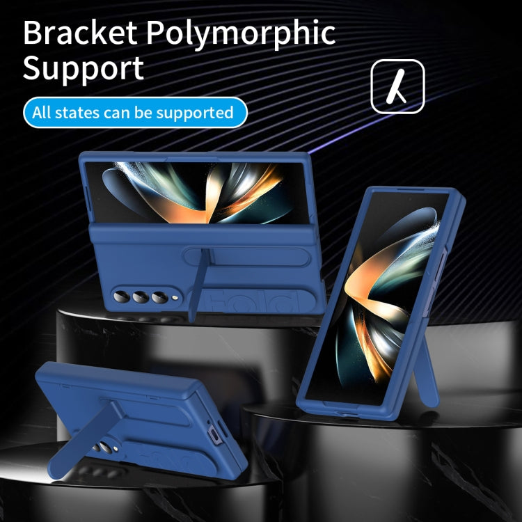 For Galaxy Z Fold4 Bazher Shell Film Integrated Holder Shockproof Phone Case