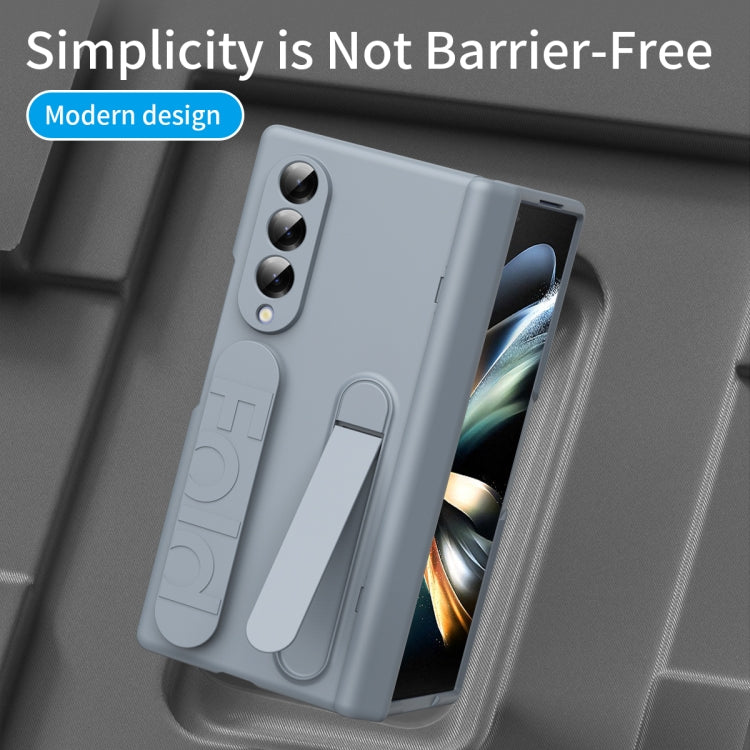 For Galaxy Z Fold4 Bazher Shell Film Integrated Holder Shockproof Phone Case