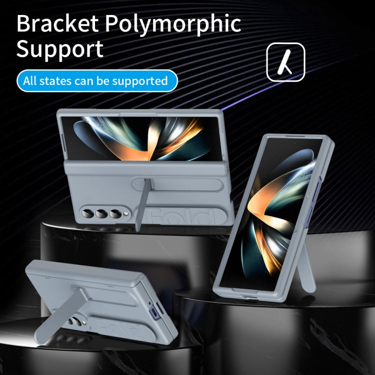 For Galaxy Z Fold4 Bazher Shell Film Integrated Holder Shockproof Phone Case
