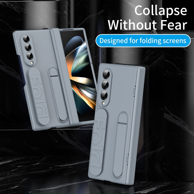For Galaxy Z Fold4 Bazher Shell Film Integrated Holder Shockproof Phone Case
