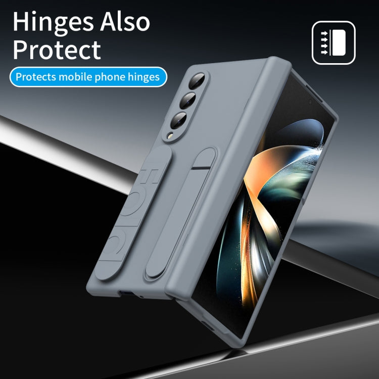 For Galaxy Z Fold4 Bazher Shell Film Integrated Holder Shockproof Phone Case