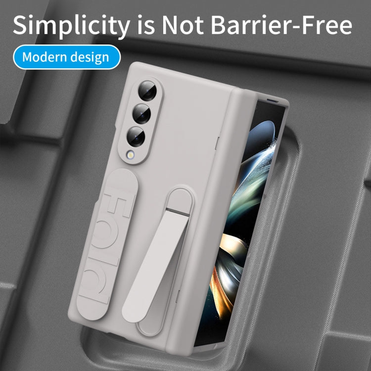 For Galaxy Z Fold4 Bazher Shell Film Integrated Holder Shockproof Phone Case