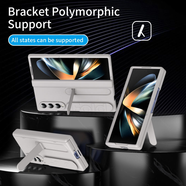 For Galaxy Z Fold4 Bazher Shell Film Integrated Holder Shockproof Phone Case