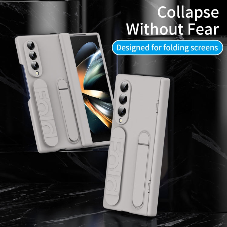 For Galaxy Z Fold4 Bazher Shell Film Integrated Holder Shockproof Phone Case