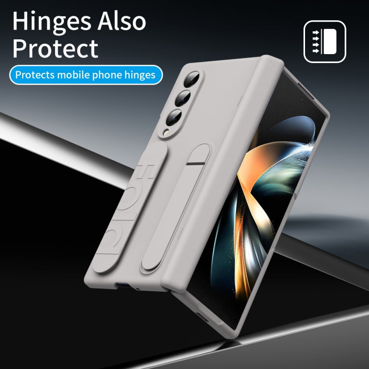 For Galaxy Z Fold4 Bazher Shell Film Integrated Holder Shockproof Phone Case