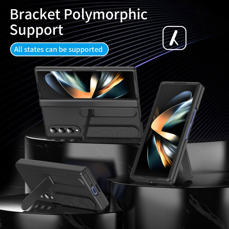 For Galaxy Z Fold4 Bazher Shell Film Integrated Holder Shockproof Phone Case