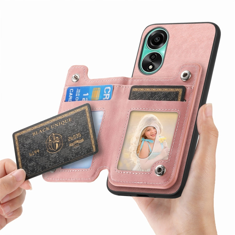 For OPPO A3 Pro Retro MagSafe Zipper Wallet Card Bag Back Phone Case