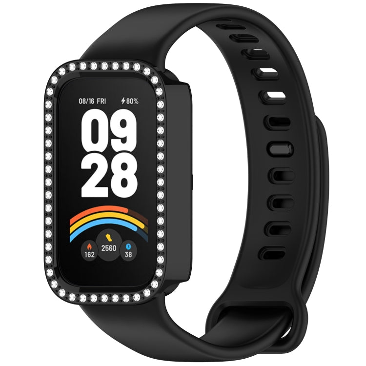 For Xiaomi Smart Band 9 Active Diamond PC Half Coverage Watch Protective Case
