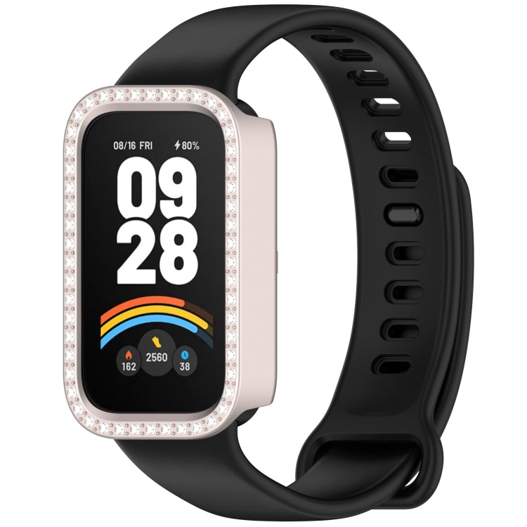 For Xiaomi Smart Band 9 Active Diamond PC Half Coverage Watch Protective Case