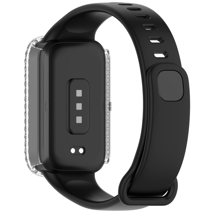For Xiaomi Smart Band 9 Active Diamond PC Half Coverage Watch Protective Case