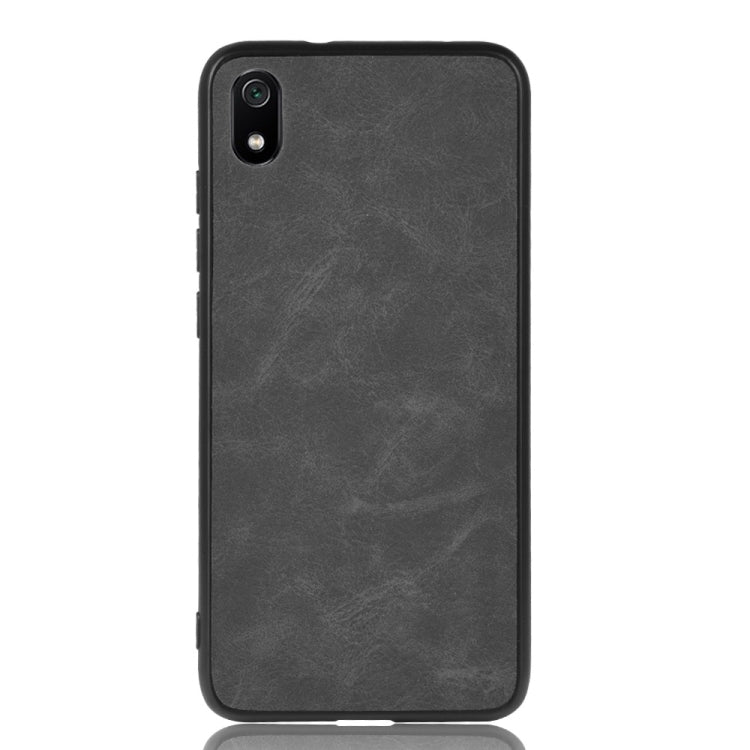 Shockproof Sheep Skin PC + PU + TPU Case for Xiaomi Redmi 7A(Black)