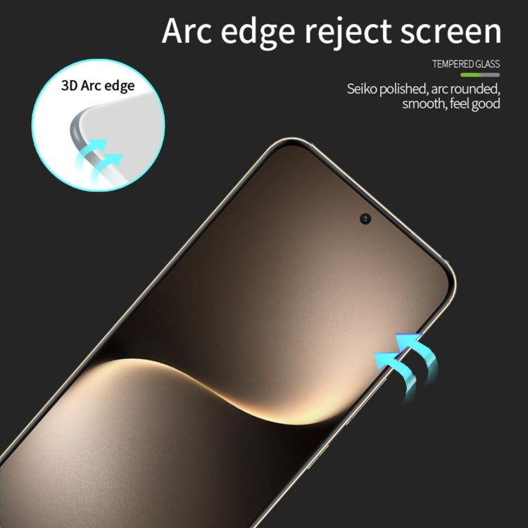 For Honor Magic7 MOFI 9H 3D Explosion-proof Curved Screen Tempered Glass Film - Black