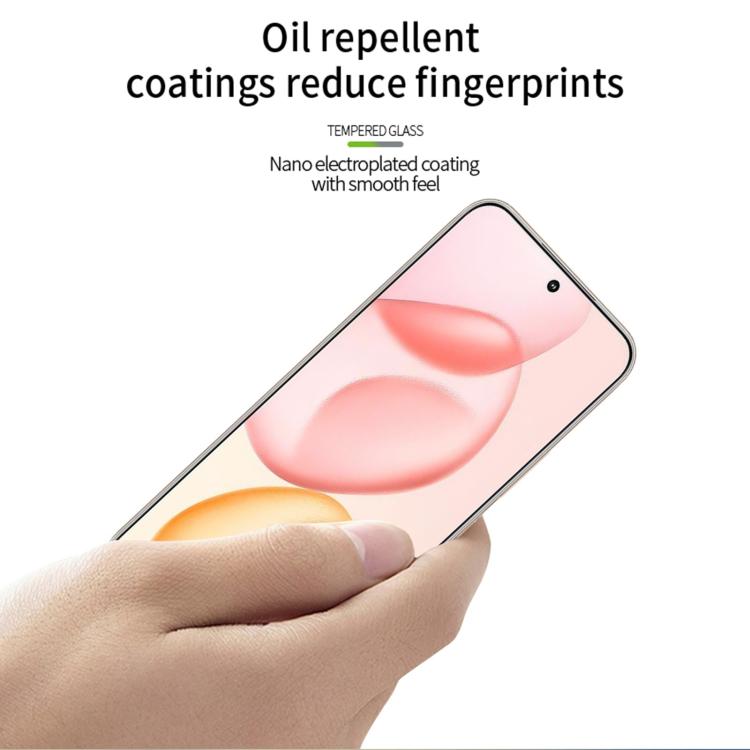 For Honor 400 Global 156.5mm MOFI 9H 3D Explosion-proof Curved Screen Tempered Glass Film - Black