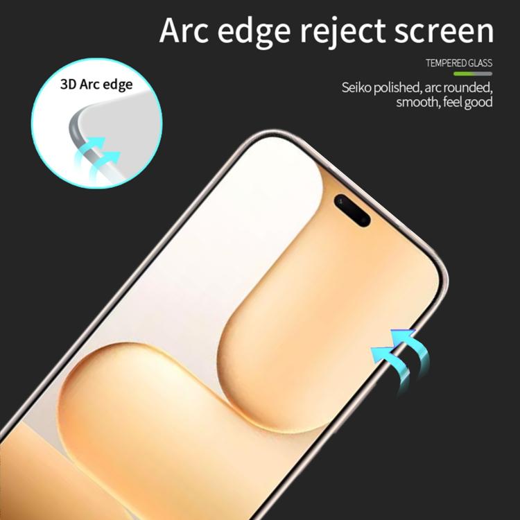 For Honor 600 Lite Global / X80i MOFI 9H 3D Explosion-proof Curved Screen Tempered Glass Film - Black