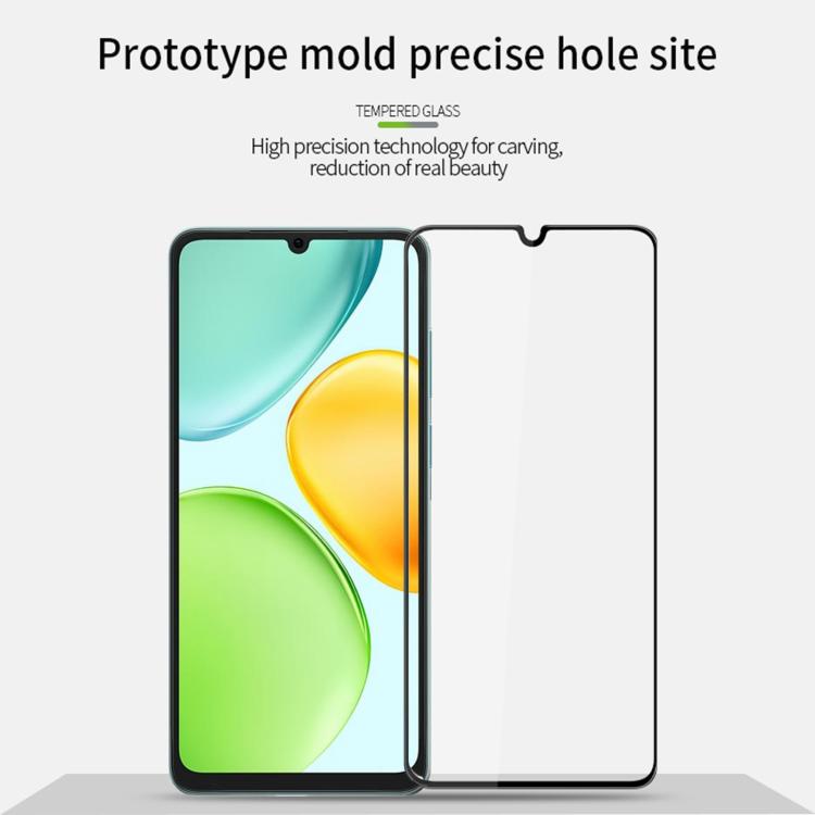 For Honor X6d 5G / 500 Smart MOFI 9H 3D Explosion-proof Curved Screen Tempered Glass Film - Black