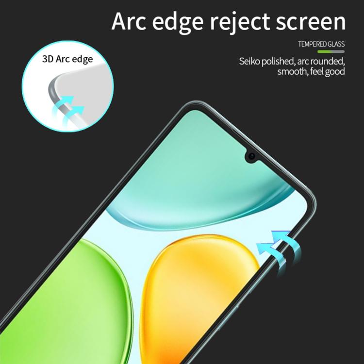 For Honor X6d 5G / 500 Smart MOFI 9H 3D Explosion-proof Curved Screen Tempered Glass Film - Black