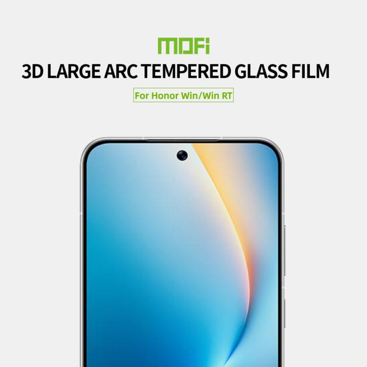 For Honor Win / Win RT 5G MOFI 9H 3D Explosion-proof Curved Screen Tempered Glass Film - Black