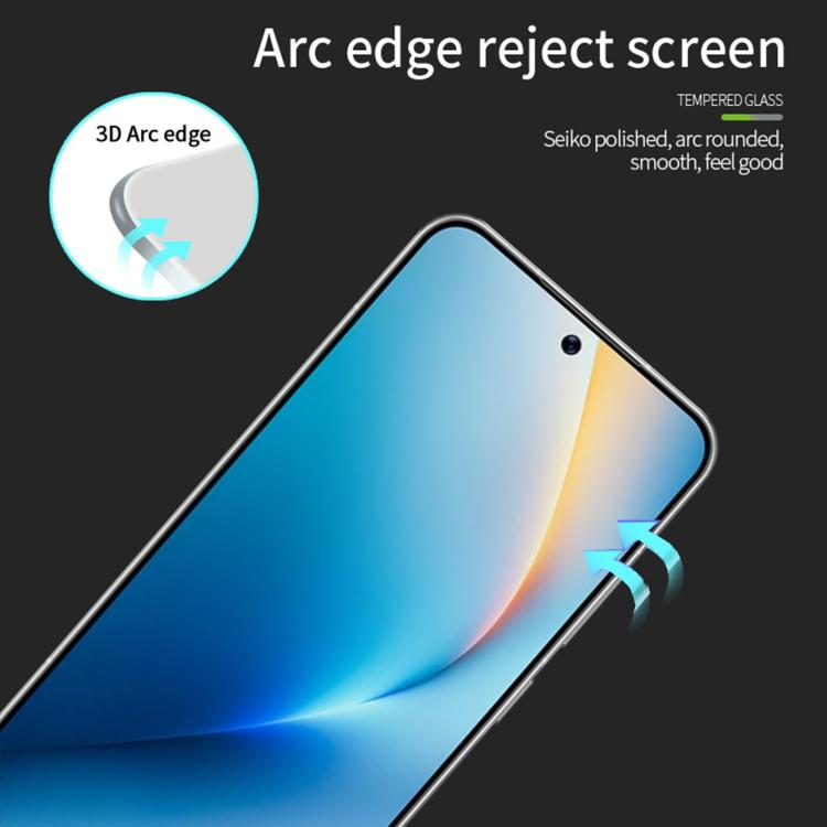 For Honor Win / Win RT 5G MOFI 9H 3D Explosion-proof Curved Screen Tempered Glass Film - Black
