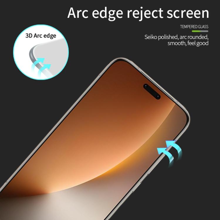 For Honor Magic8 Unlock MOFI 9H 3D Explosion-proof Curved Screen Tempered Glass Film - Black
