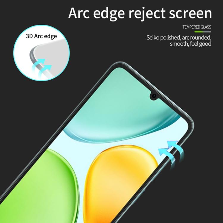 For Honor X6d / 500 Smart PINWUYO 9H 3D Curved Full Screen Explosion-proof Tempered Glass Film - Black