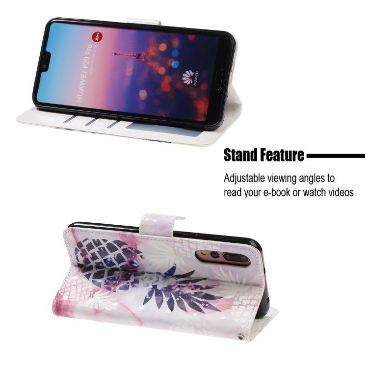 3D Visual Painting Left And Right Open Leather Case for Huawei P20 Pro& P20 Plus , With Bracket & Card Slot & Wallet & Bracelet