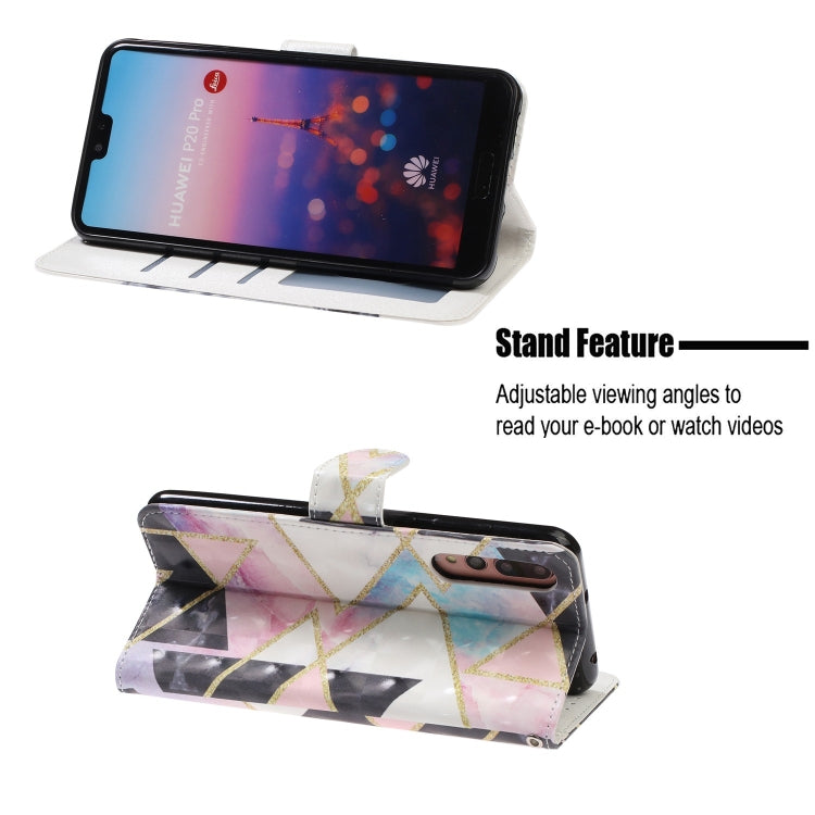 3D Visual Painting Left And Right Open Leather Case for Huawei P20 Pro& P20 Plus , With Bracket & Card Slot & Wallet & Bracelet
