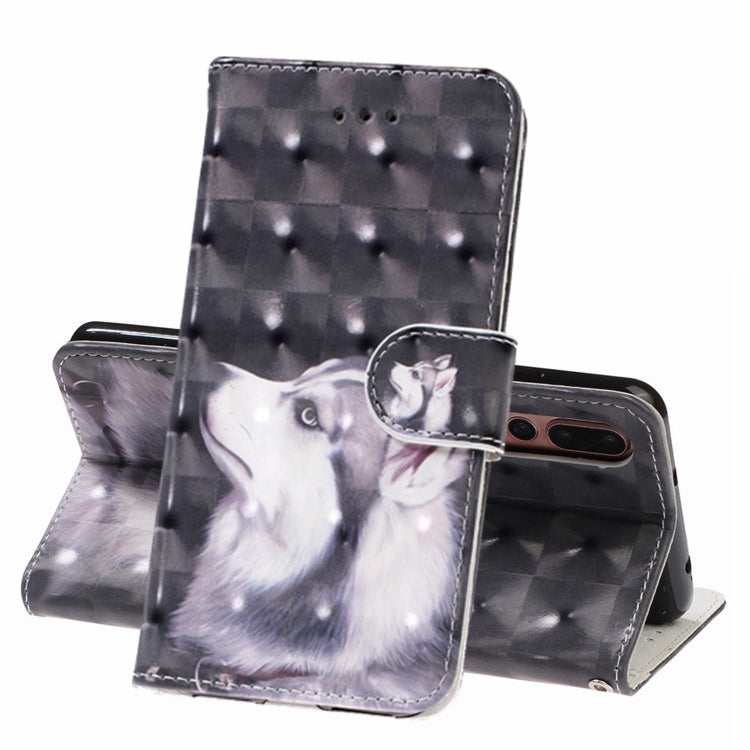 3D Visual Painting Left And Right Open Leather Case for Huawei P20 Pro& P20 Plus , With Bracket & Card Slot & Wallet & Bracelet