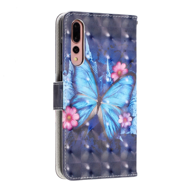 3D Visual Painting Left And Right Open Leather Case for Huawei P20 Pro& P20 Plus , With Bracket & Card Slot & Wallet & Bracelet