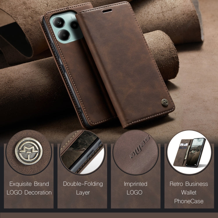For Redmi Note 14 5G CaseMe 013 Multifunctional Horizontal Flip Leather Phone Case